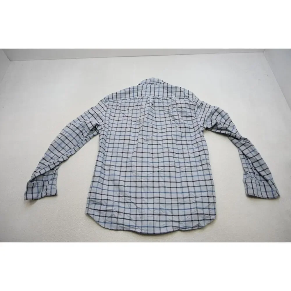 J Crew Flex Oxford Dress Shirt Plaid Long Sleeve Button Up Mens‎ Large
